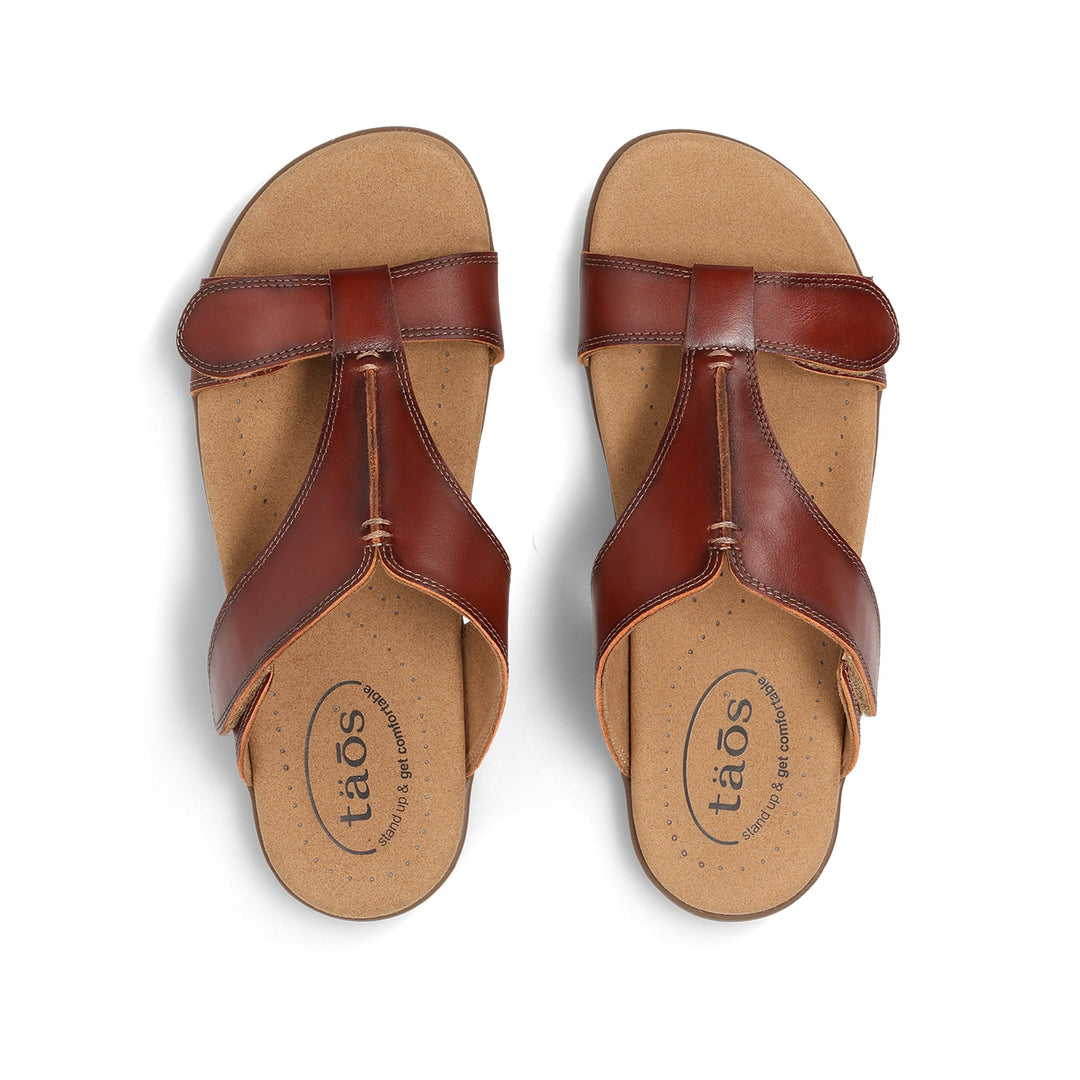 taos slide show women's | cognac