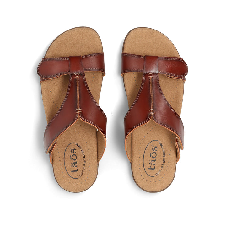 taos slide show women's | cognac