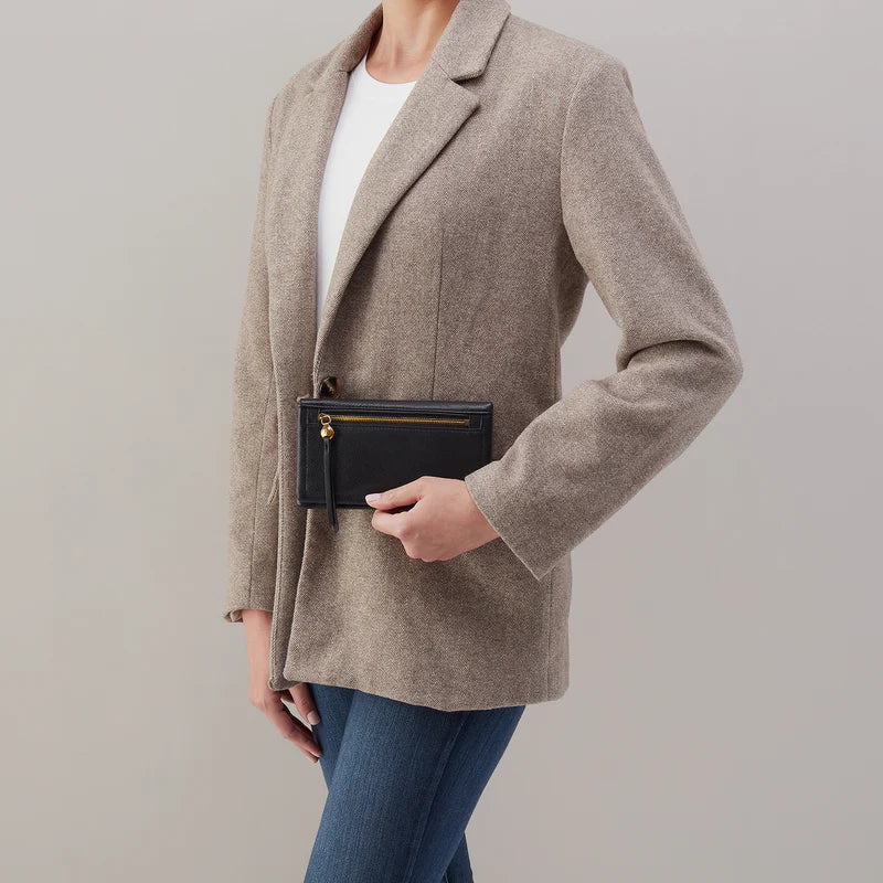 hobo lumen continental wallet women's | black