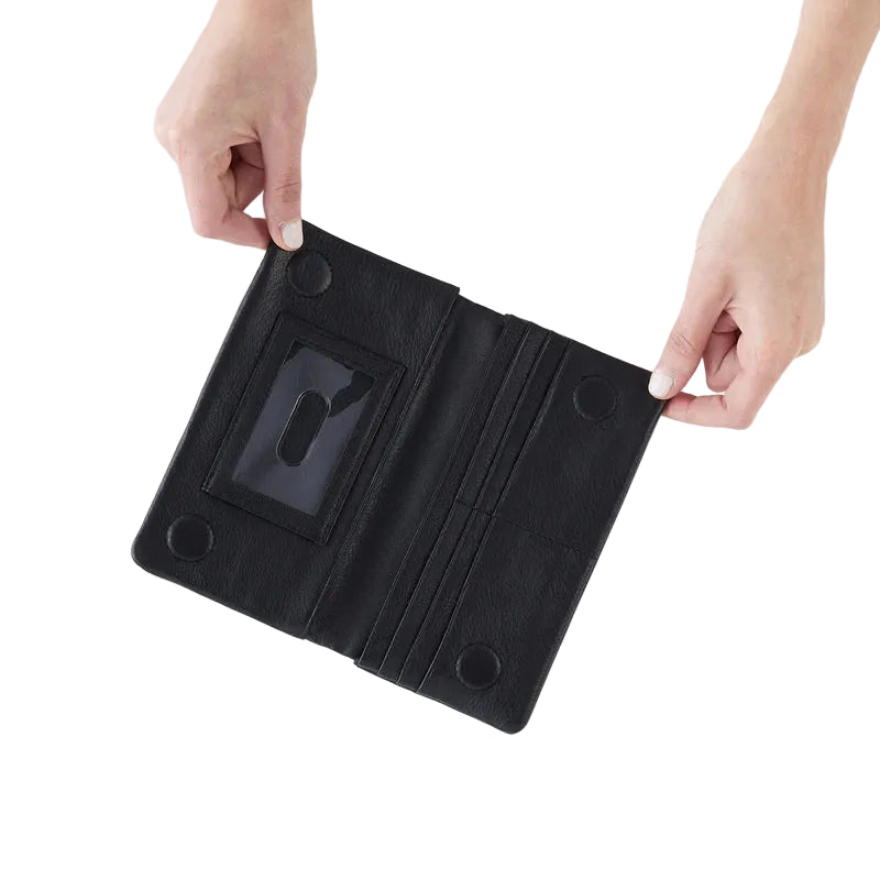hobo lumen continental wallet women's | black