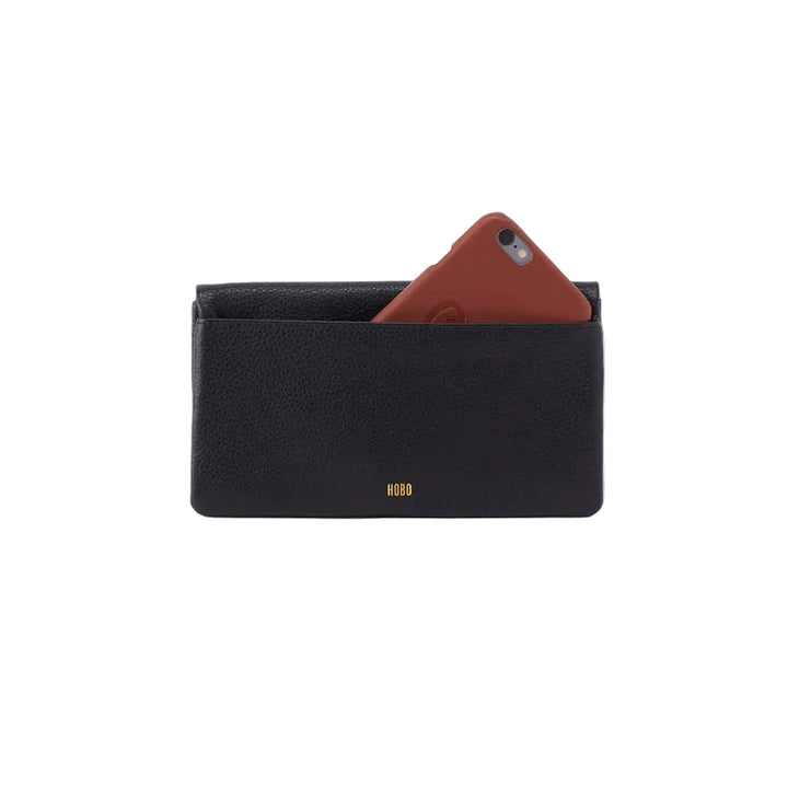 hobo lumen continental wallet women's | black