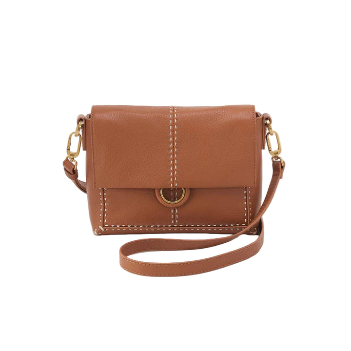 hobo austin flap crossbody women's | warm honey