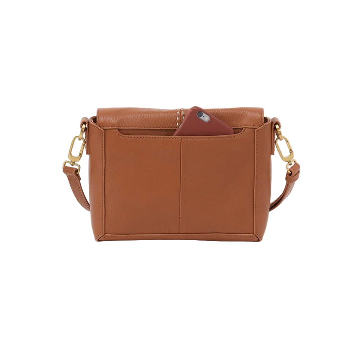 hobo austin flap crossbody women's | warm honey