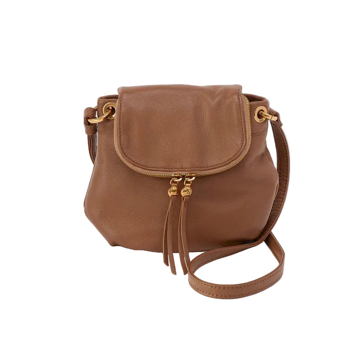 hobo fern zip-flap crossbody women's | timber brown