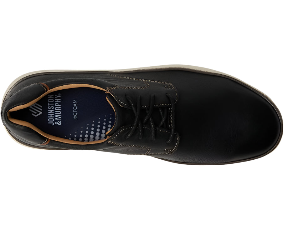 johnston & murphy mcguffey 2 plain toe men's | black