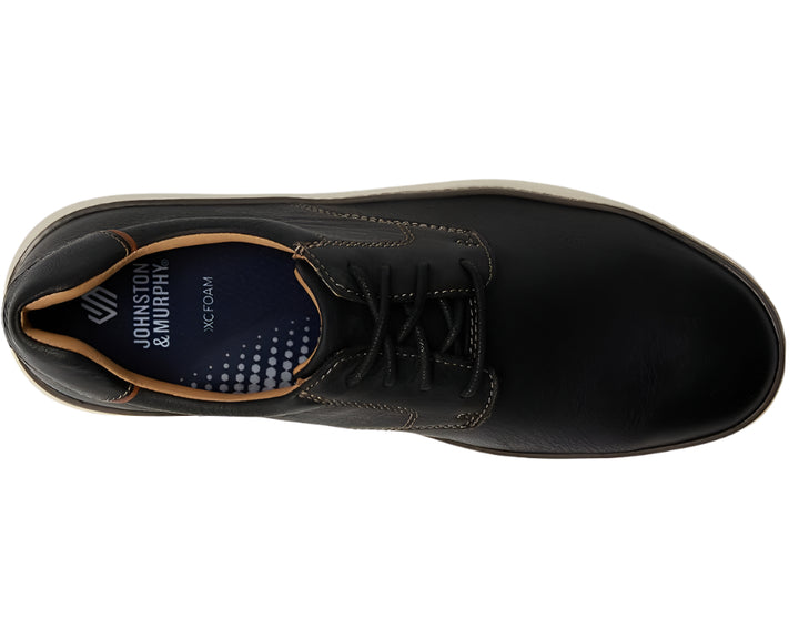 johnston & murphy mcguffey 2 plain toe men's | black