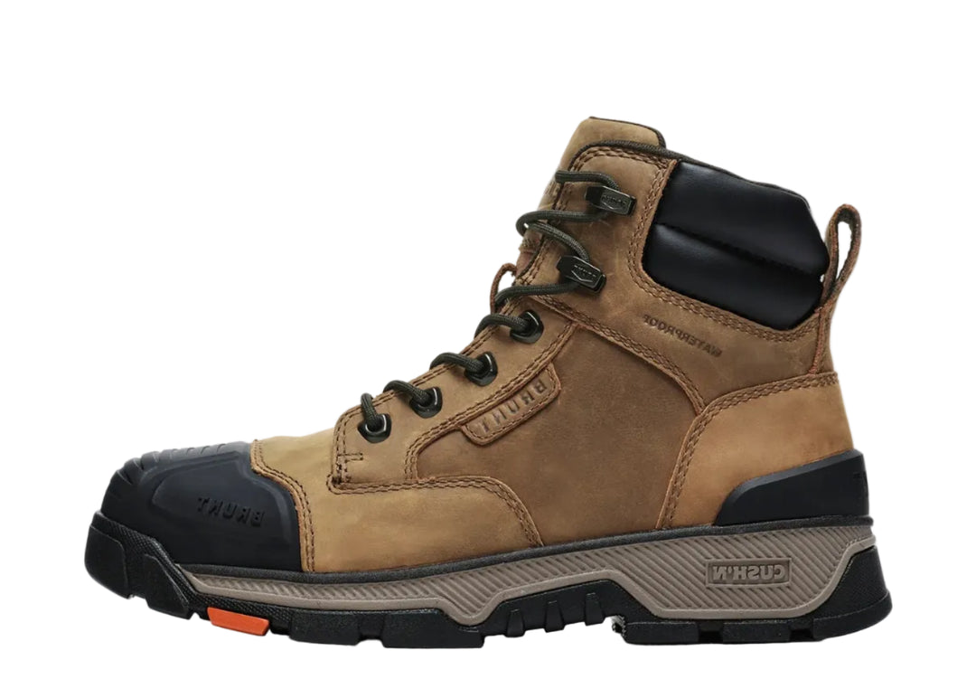 brunt perkins 6” waterproof comp toe boot men's | brown