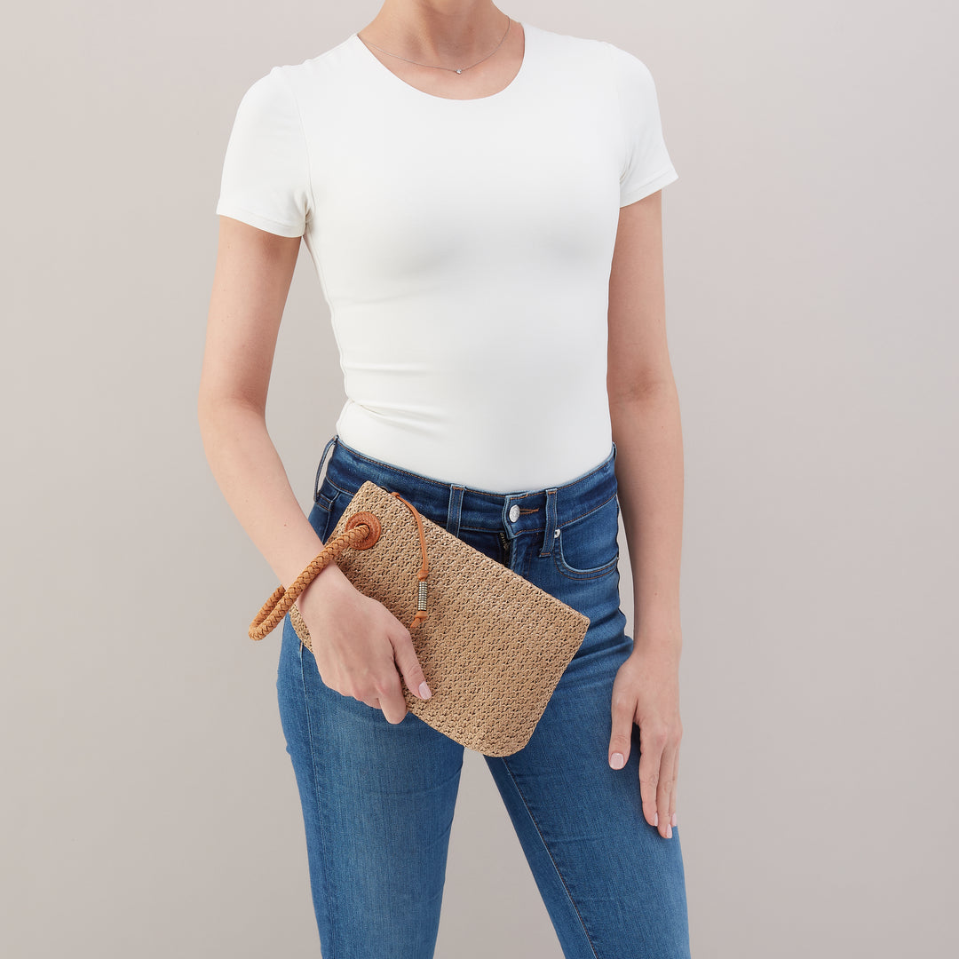 daisy daze large wrislet women's | meadow woven straw