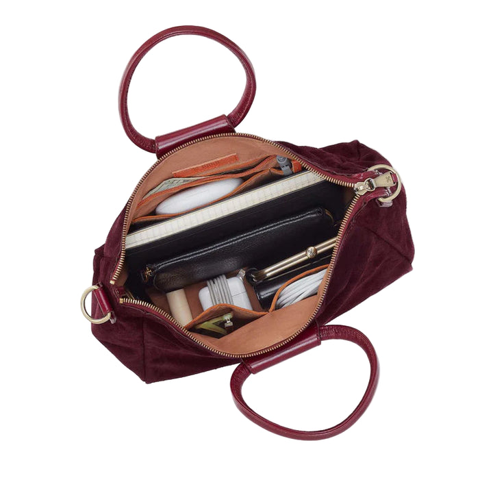 hobo sheila medium satchel women's | prairie garnet