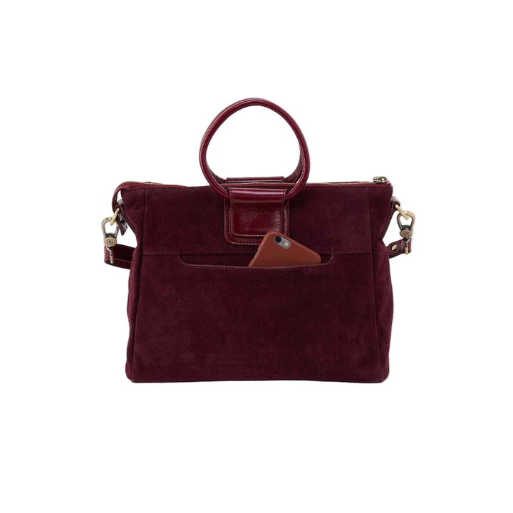 hobo sheila medium satchel women's | prairie garnet