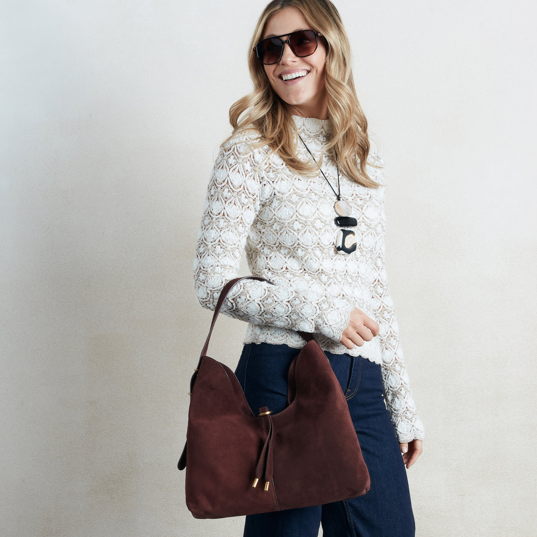 hobo atlas hobo bag women's | chocolate