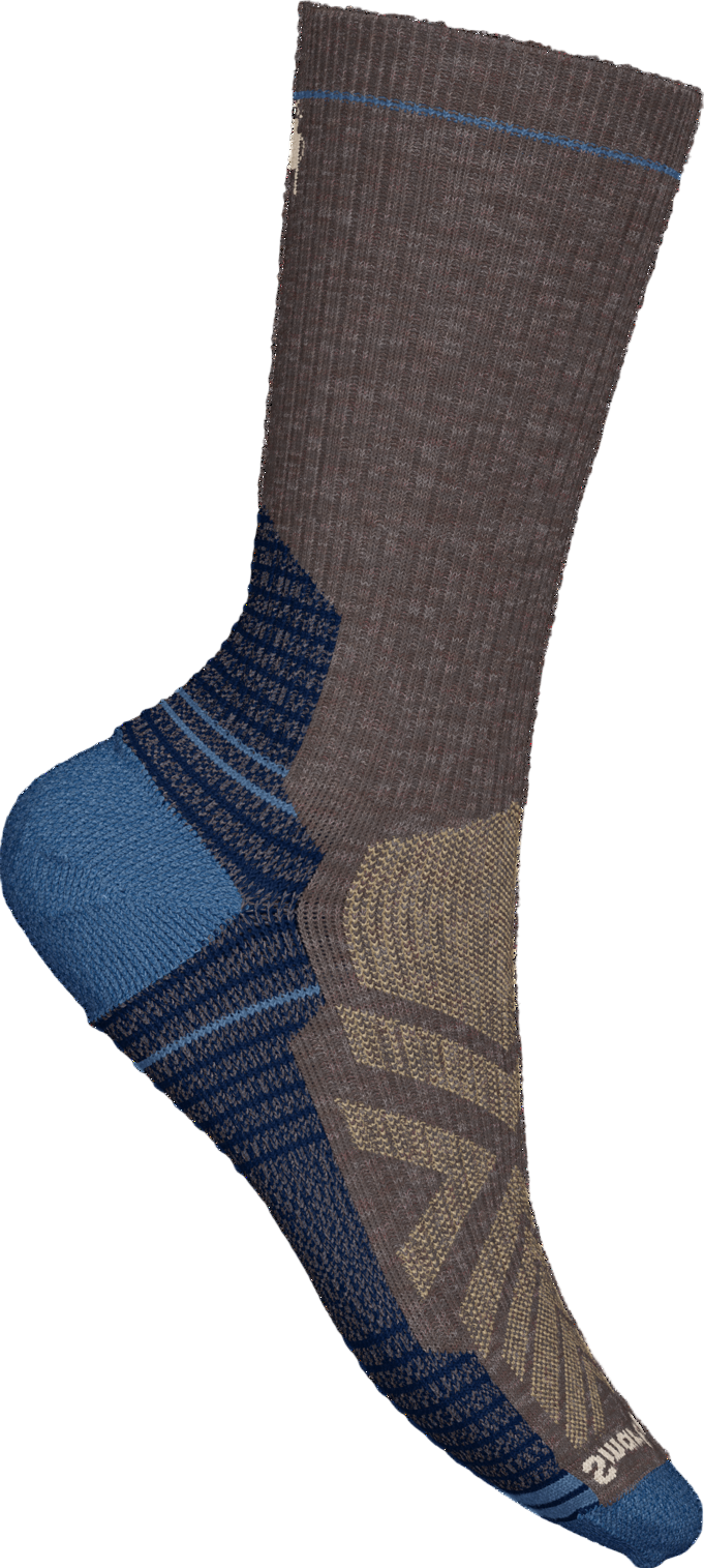 smartwool hike light cushion crew socks | taupe-laguna blue