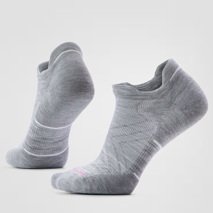smartwool run low ankle socks women's | light gray-white