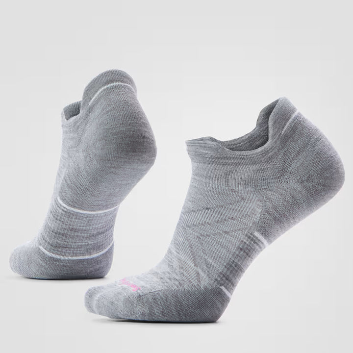 smartwool run low ankle socks women's | light gray-white