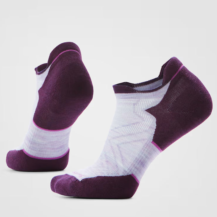 smartwool run low ankle socks women's | purple-white