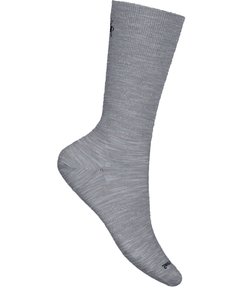 smartwool everyday anchor line crew socks | light gray