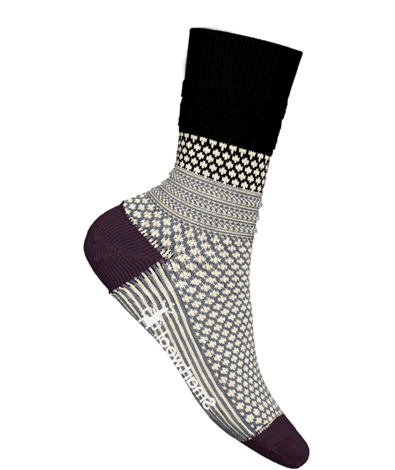 smartwool everyday cozy popcorn cable | black