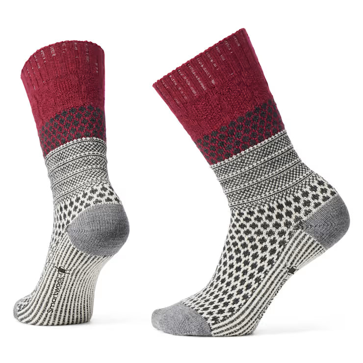 smartwool everyday cozy popcorn cable | tibetan red