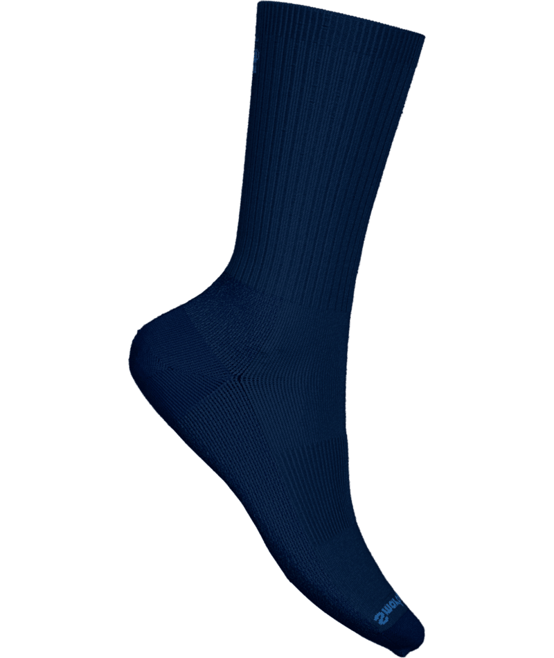 smartwool everyday solid rib crew socks | deep navy