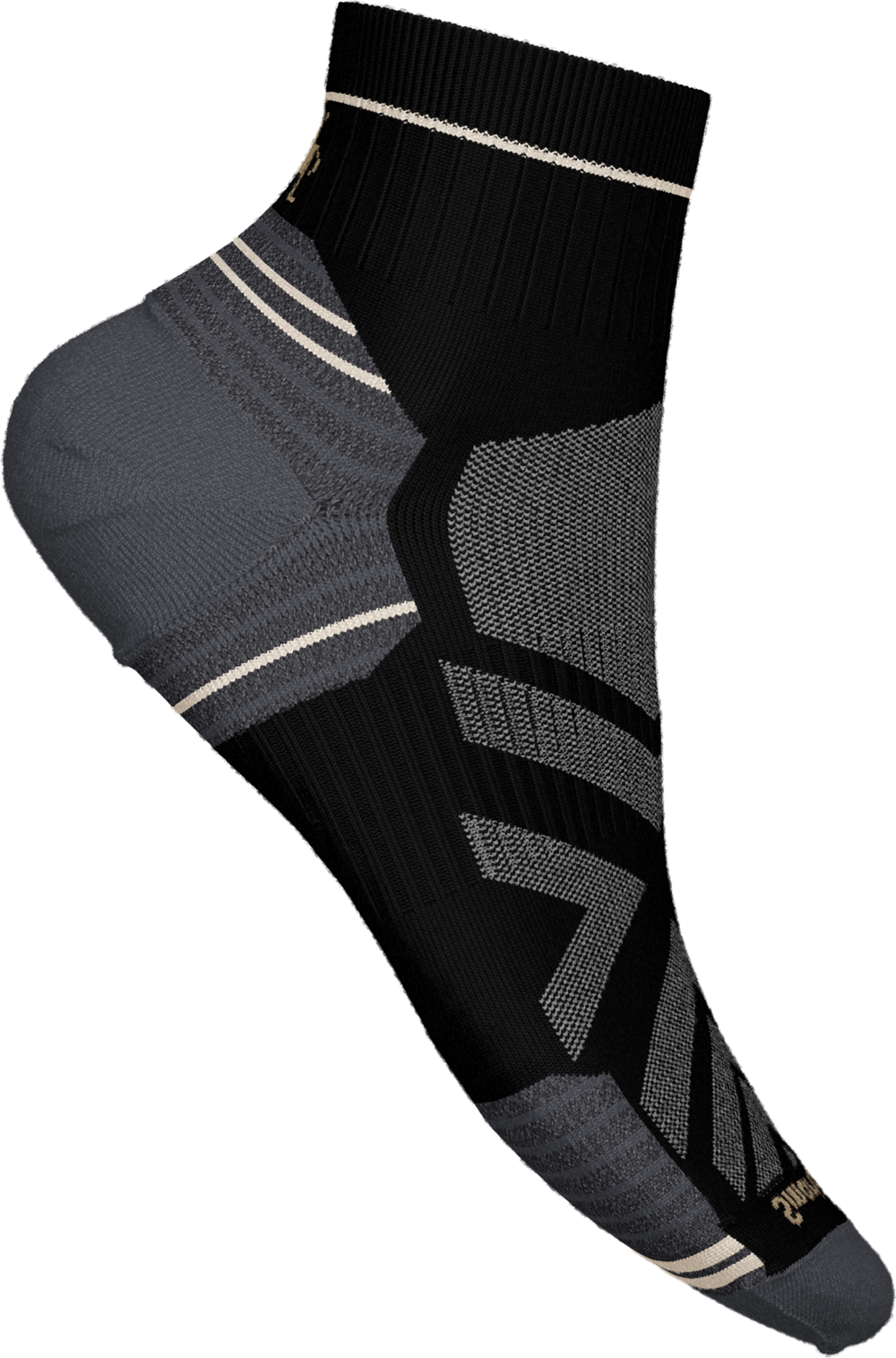 smartwool hike targeted cushion ankle socks | black