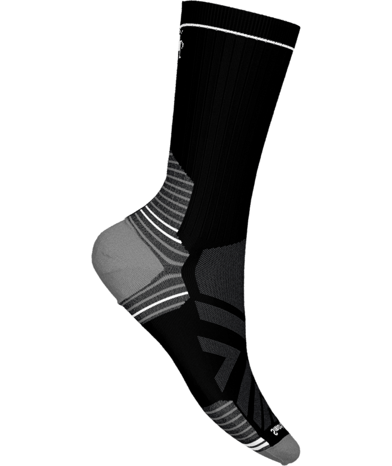 smartwool hike targeted cushion crew socks | black