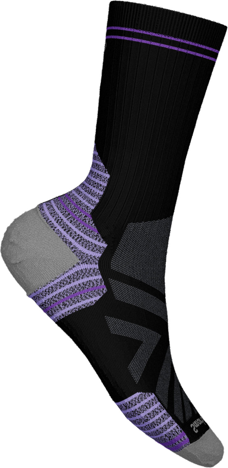 smartwool hike targeted cushion crew socks women's | black
