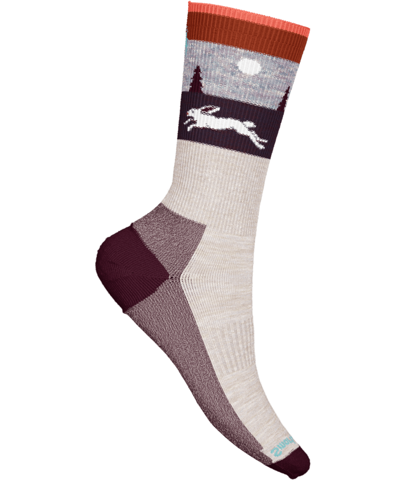 smartwool everyday hare chase crew socks | moonbeam