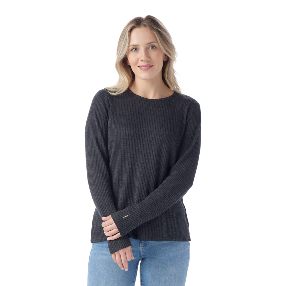 smartwool thermal merino rib crew women's | 