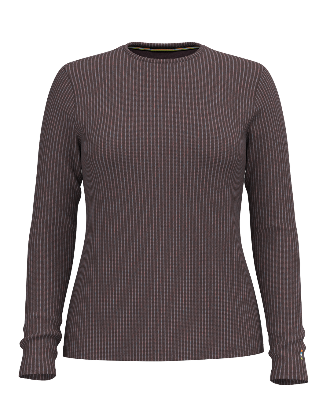smartwool thermal merino rib crew women's | mink-chalk violet