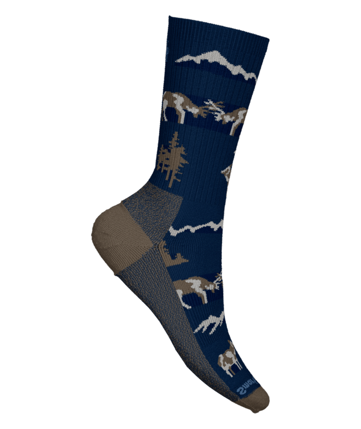 smartwool everyday horns clash crew socks | deep navy