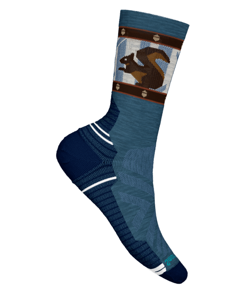 smartwool hike squirrely crew socks women's | twilight blue