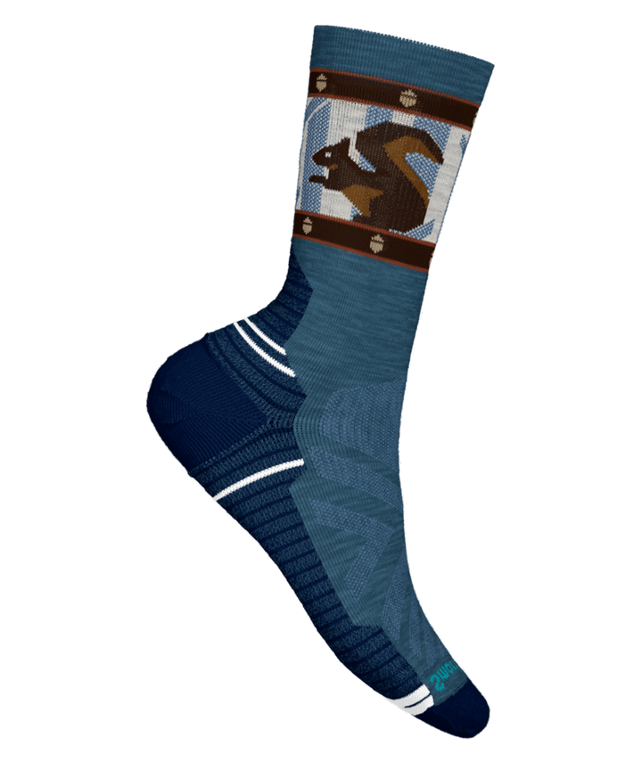 smartwool hike squirrely crew socks women's | twilight blue