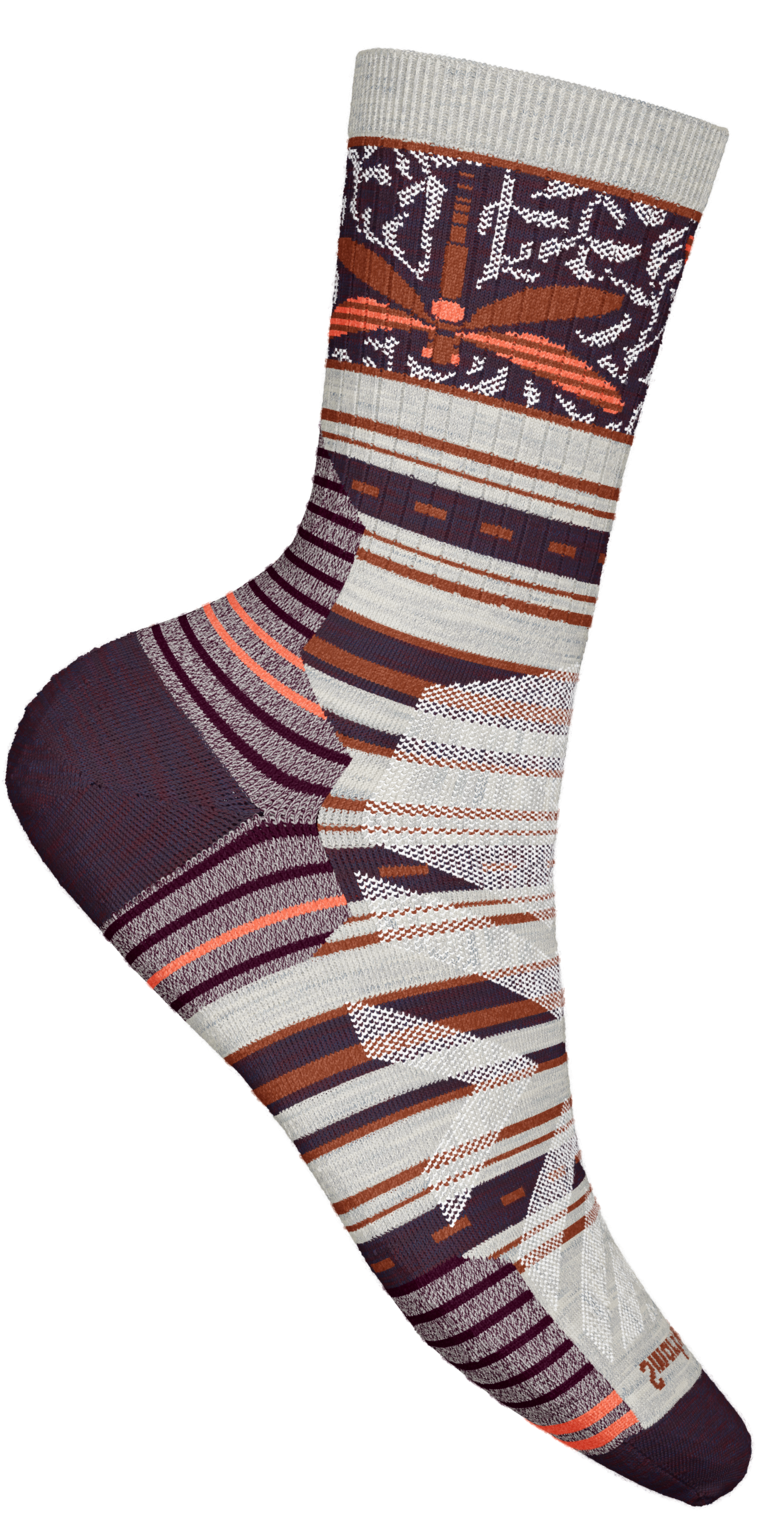 smartwool hike dragon stitch mid crew women's | ash