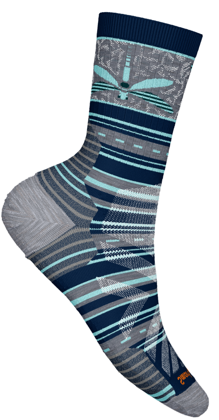 smartwool hike dragon stitch mid crew women's | deep navy