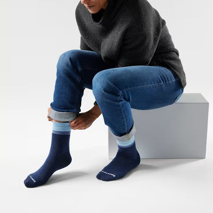 smartwool everyday cozy best friend crew socks | deep navy