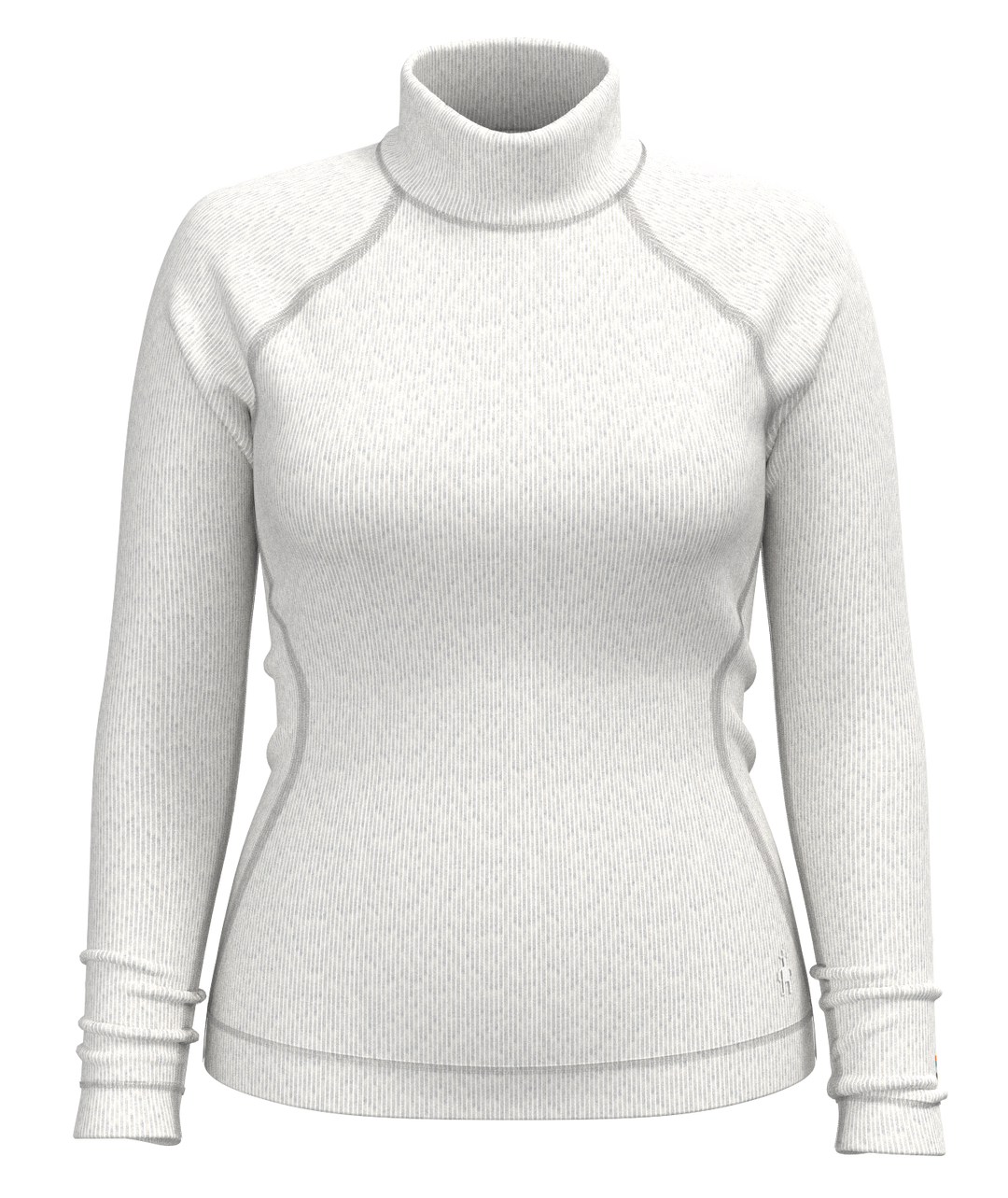 smartwool thermal merino rib turtleneck women's | white