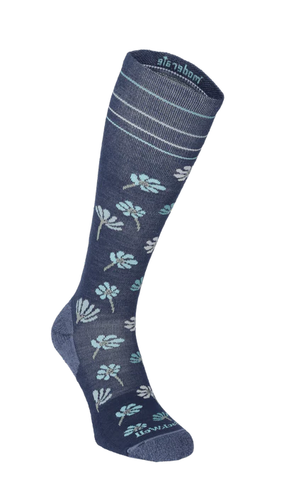 sockwell field flower moderate compression women's | denim