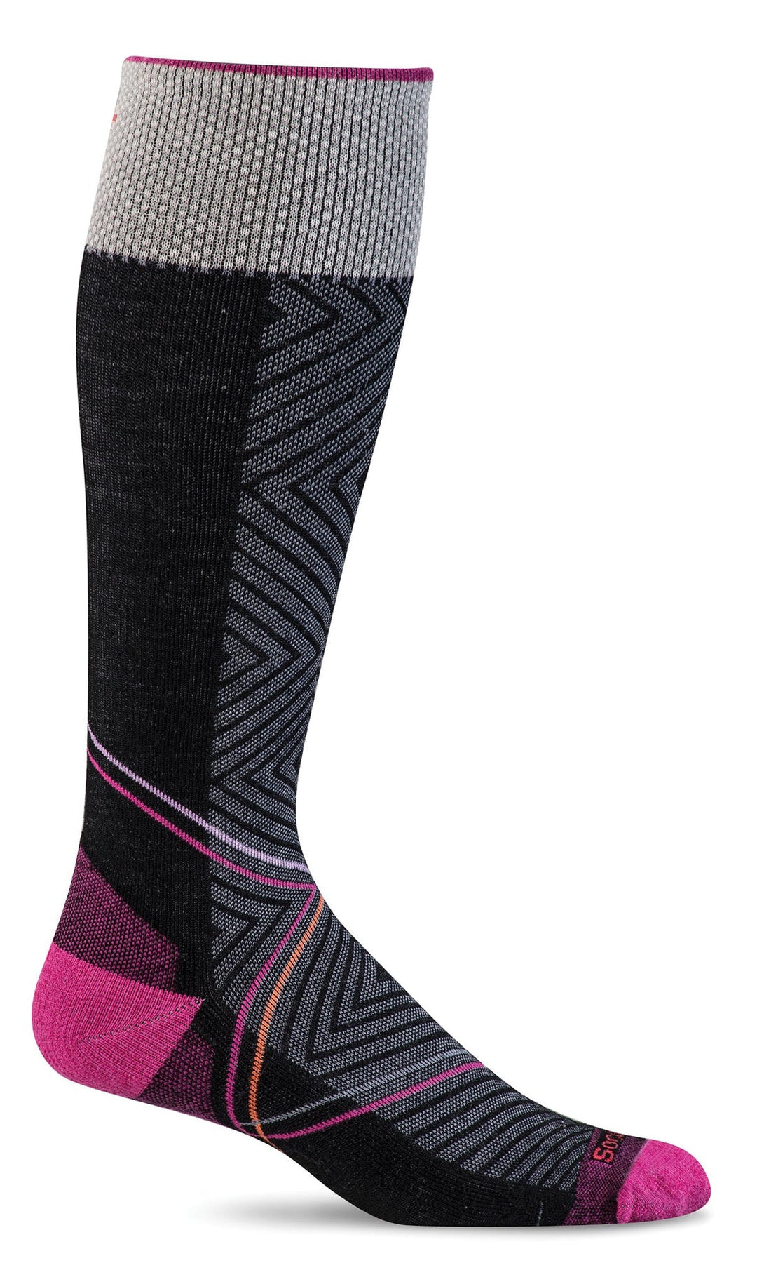 sockwell pulse knee high firm graduated compression socks women's | black