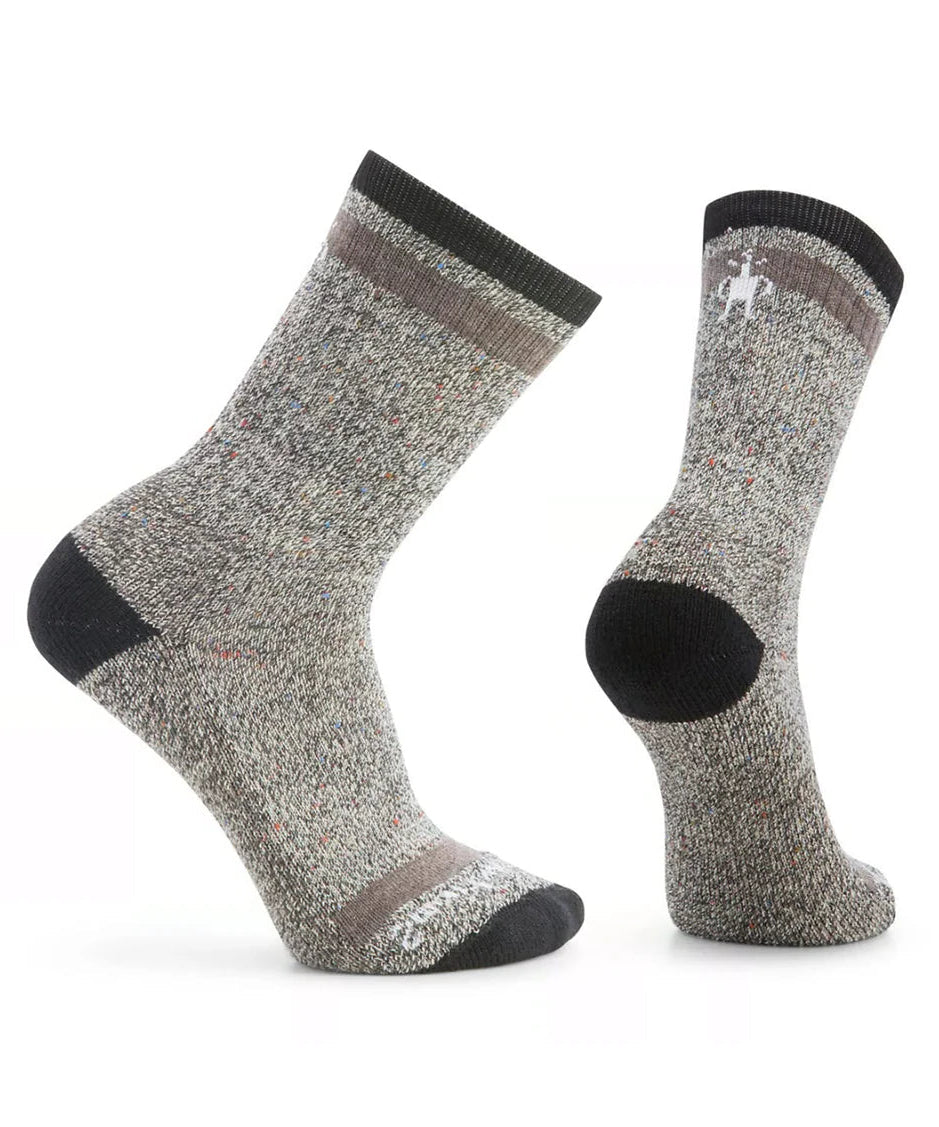 smartwool everyday larimer crew socks | black/taupe heather