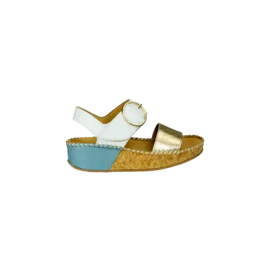 solmar ferrara women's | wht/denim/gold