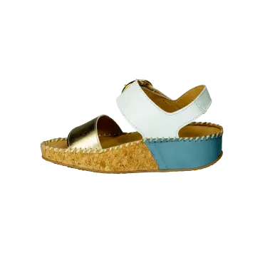 solmar ferrara women's | wht/denim/gold