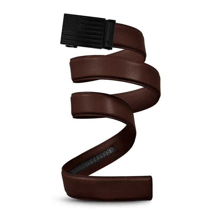 mission belt usa swat (embossed) men's | chocolate