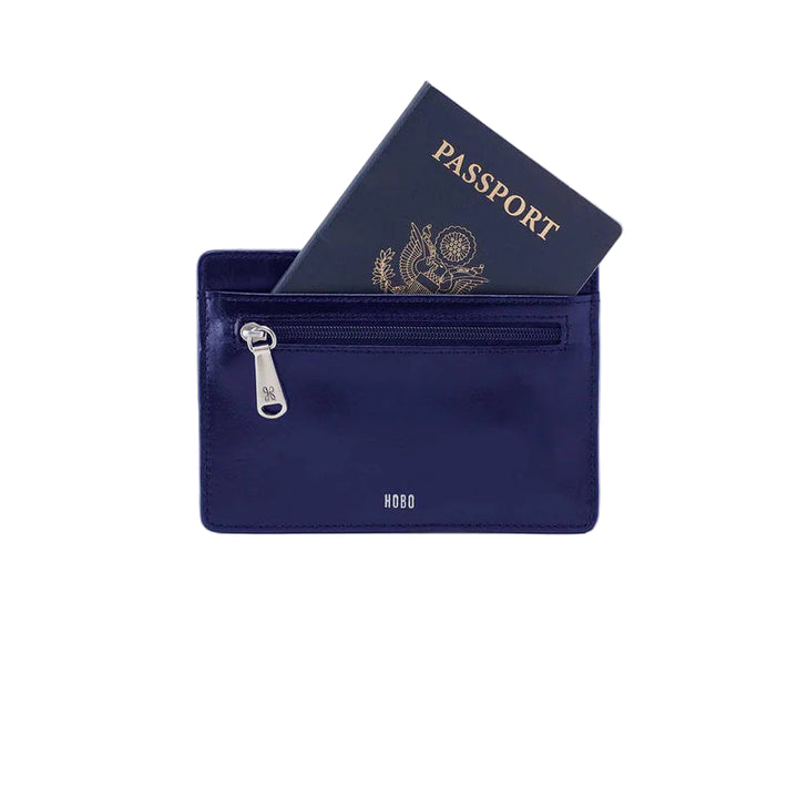 hobo euro slide card case women's | winter violet