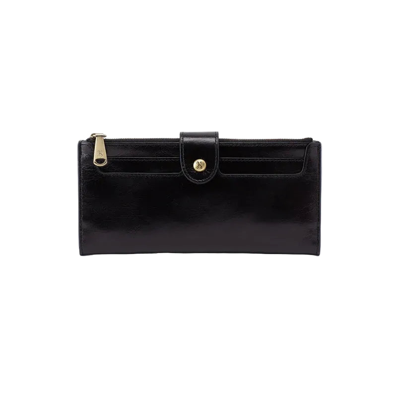 hobo dunn continental wallet women's | black
