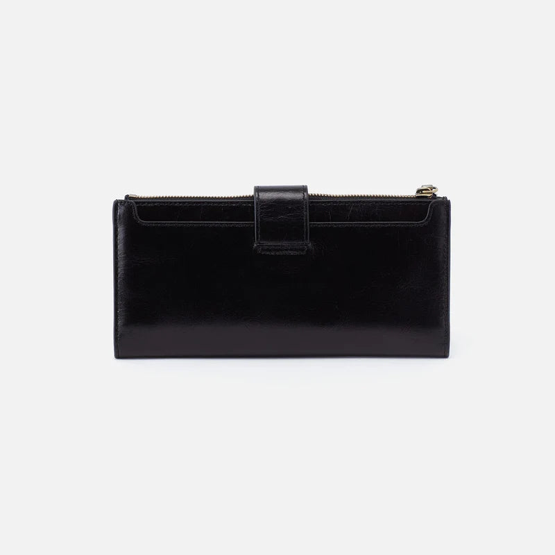 hobo dunn continental wallet women's | black