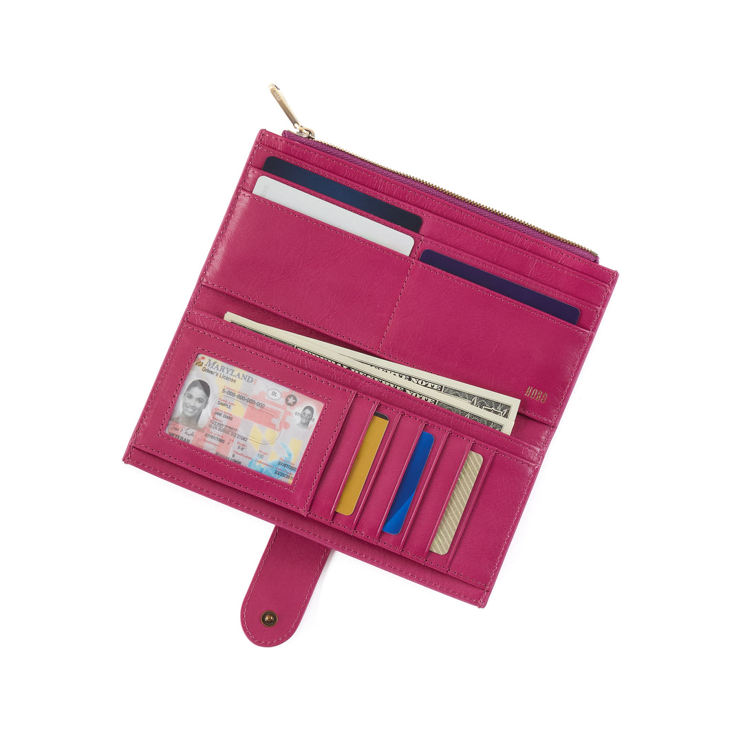 hobo dunn continental wallet women's | cactus flower