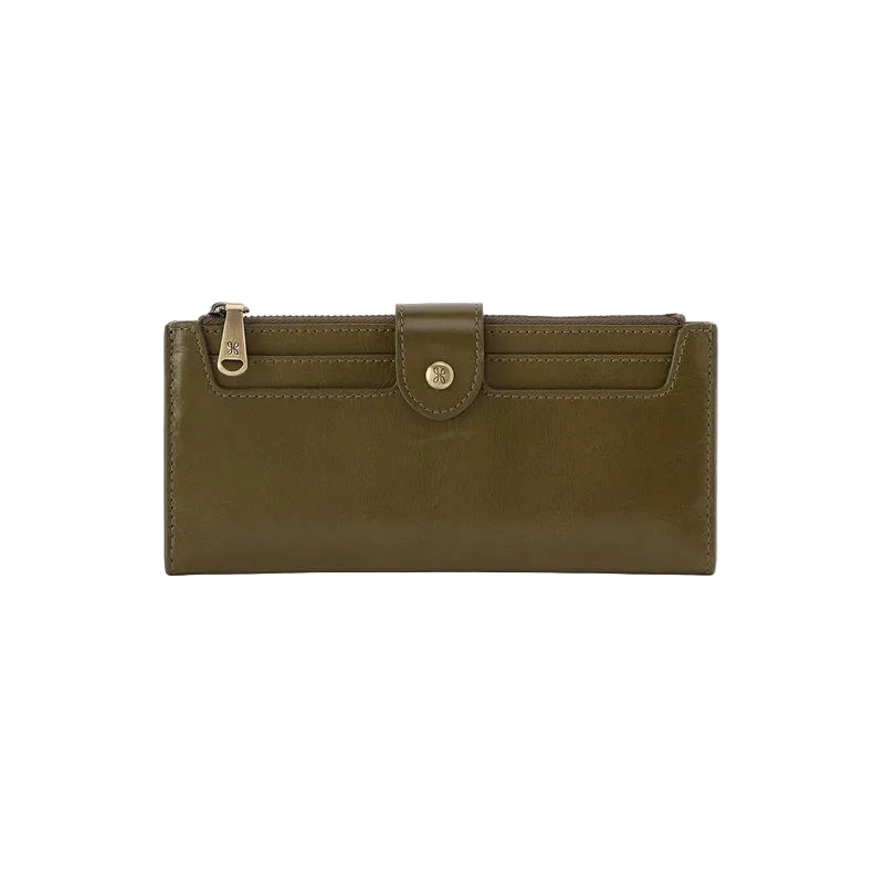 hobo dunn continental wallet women's | olive veil