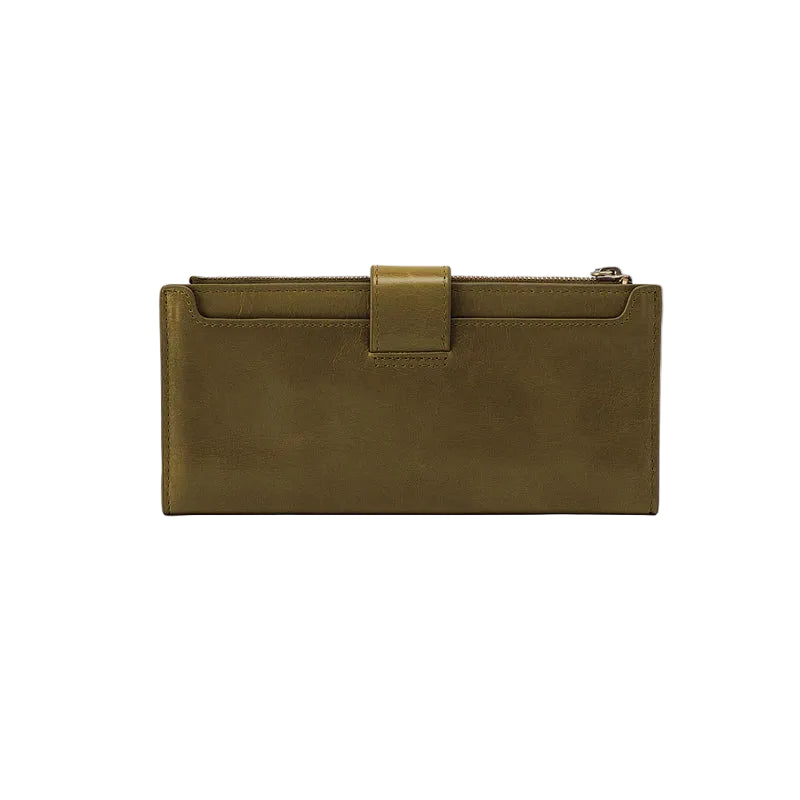hobo dunn continental wallet women's | olive veil