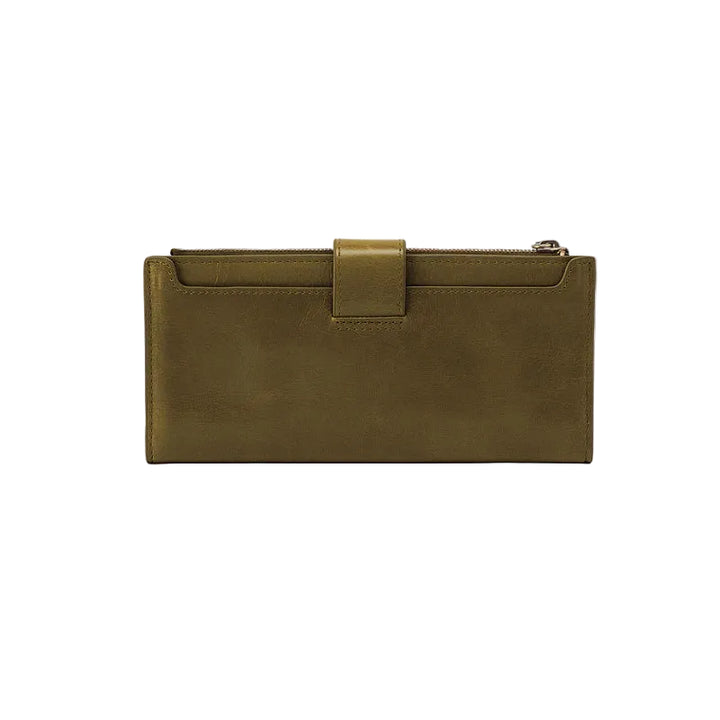hobo dunn continental wallet women's | olive veil