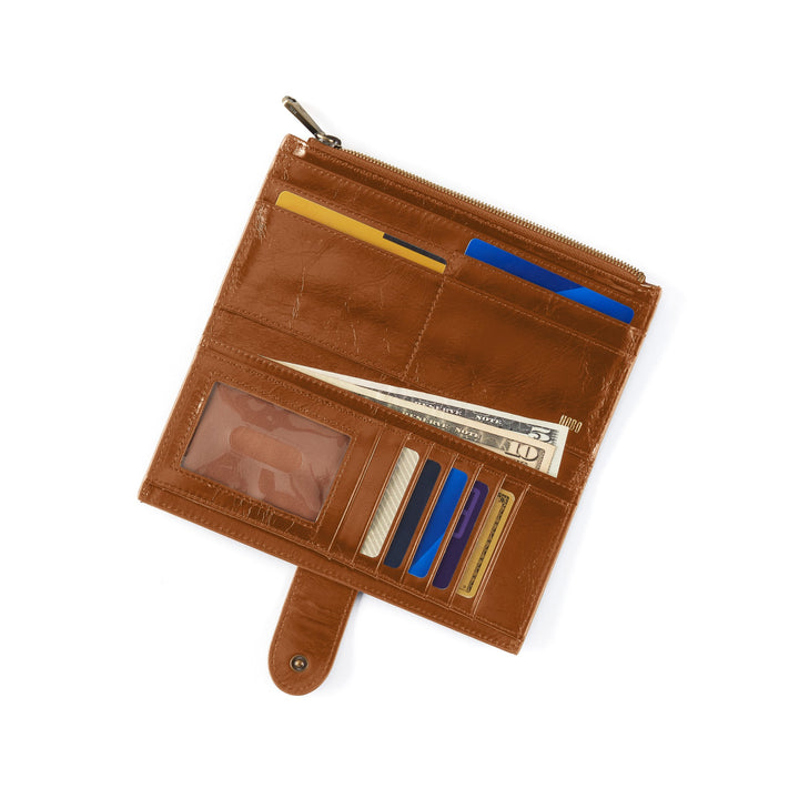 hobo dunn continental wallet women's | truffle
